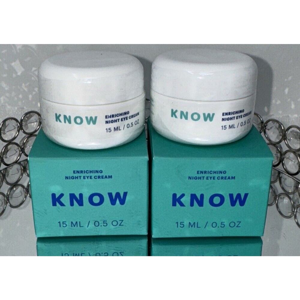 2 ~ KNOW Cosmetics Enriching Night Eye Cream Skincare Face Products, Beauty NIB